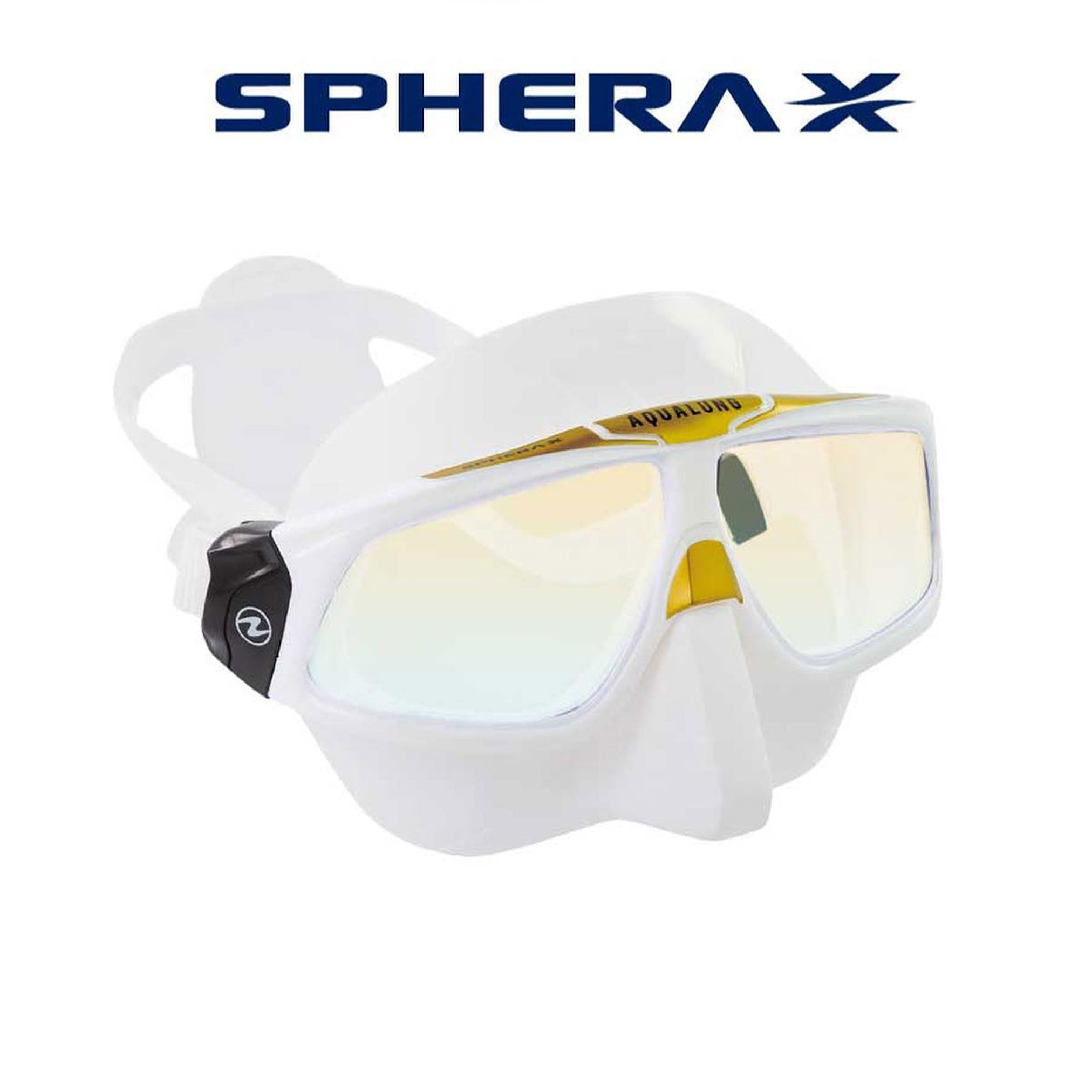 Aqualung Sphera X Mask White/Gold Mirror Lens