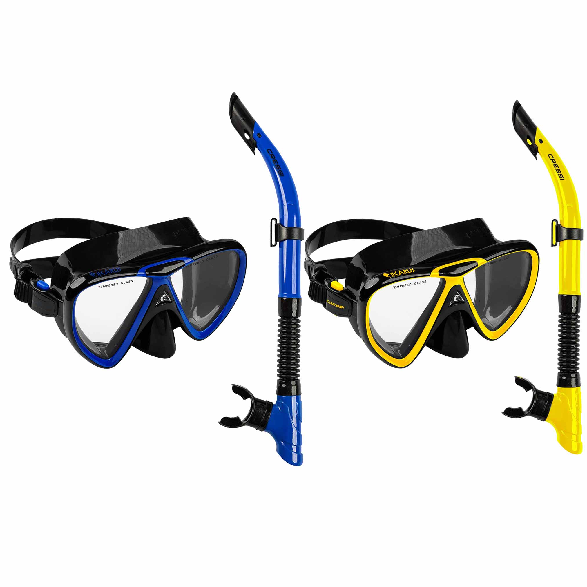 Cressi Ikarus Orion Dry Snorkel Mask Combo