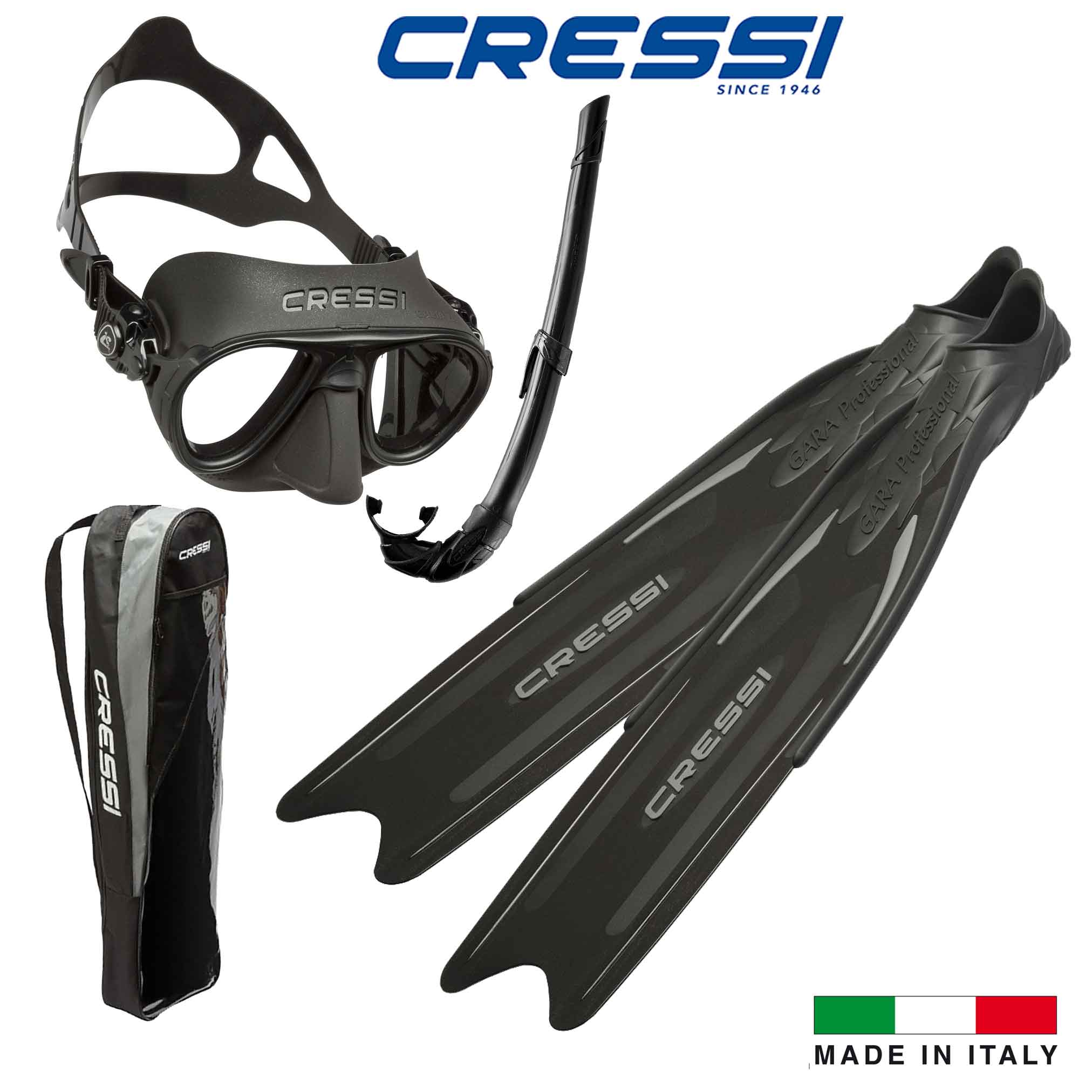 Soft Full Pocket Long Blade Fins for Freediving Speafishing | Gara  Professional LD Made in Italy by Cressi: Quality Since 1946
