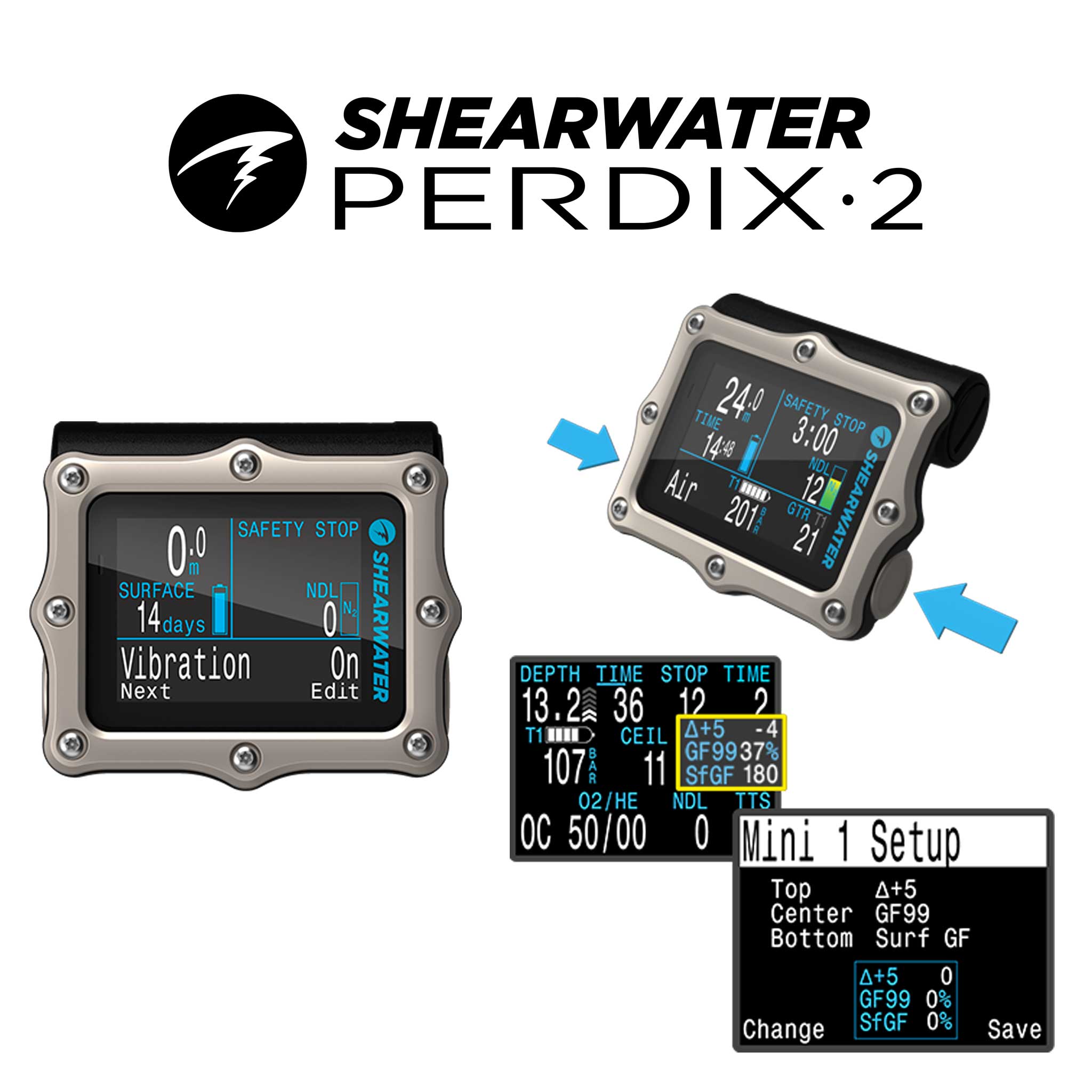 Shearwater Perdix 2 Dive Computer | Dive Gear Australia