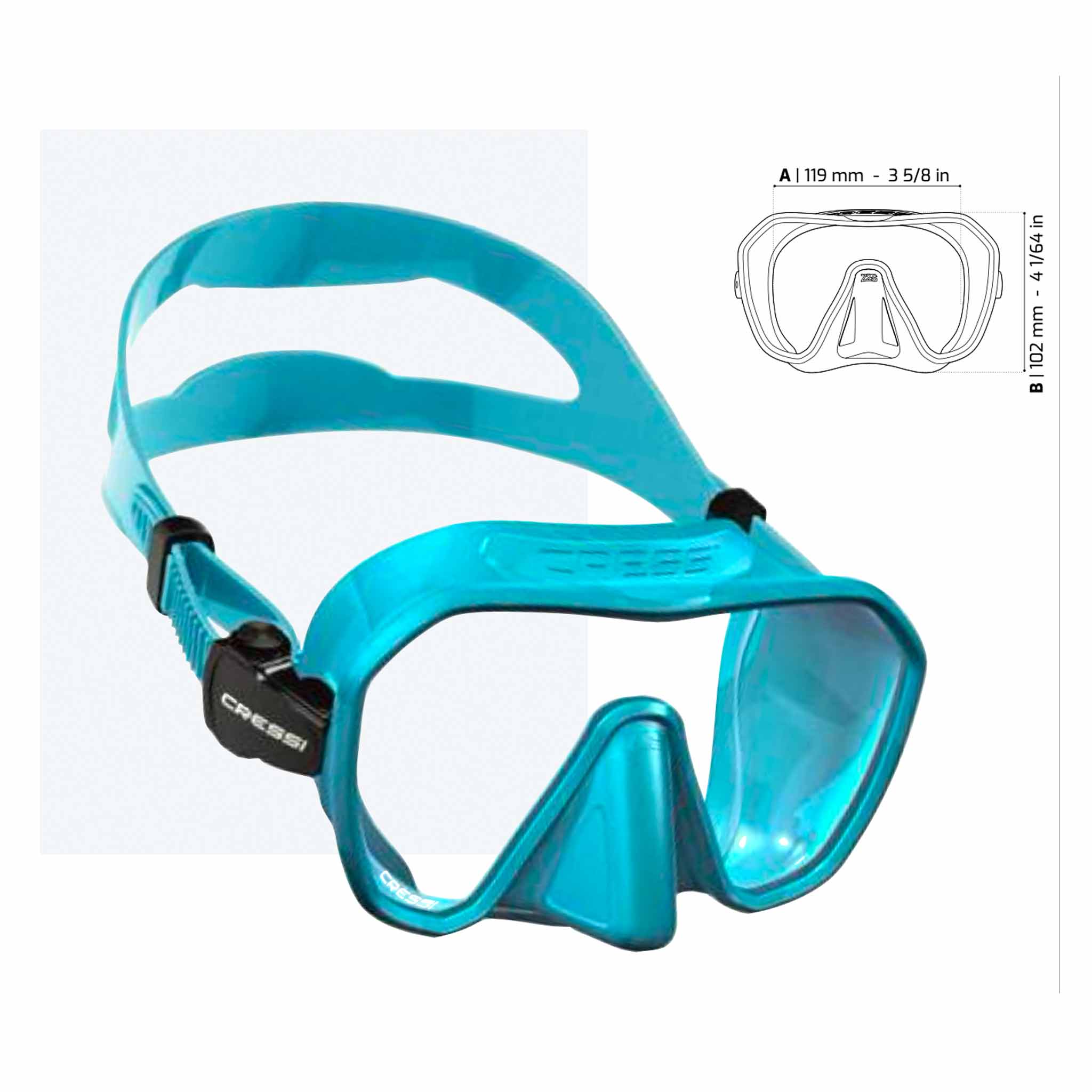 Cressi Z2 Small Diving Mask: State-of-the-art Frameless Structure ...