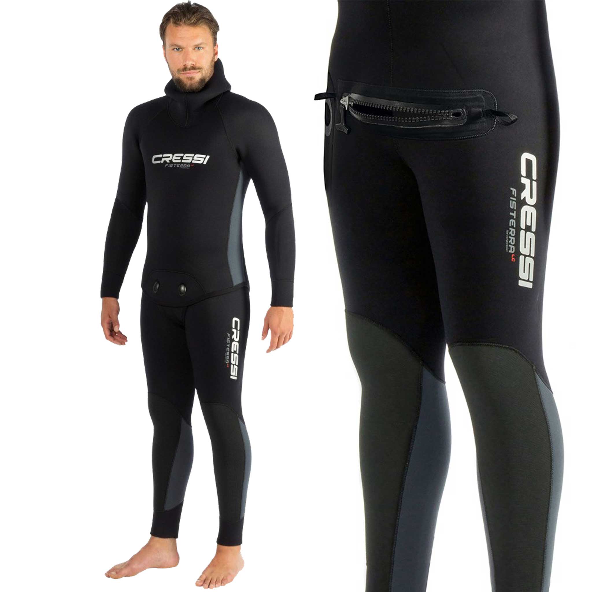 WETSUITS GEAR セット Cressi Fisterra 8mm Wetsuit With Pee Zipper - Commercial Diver