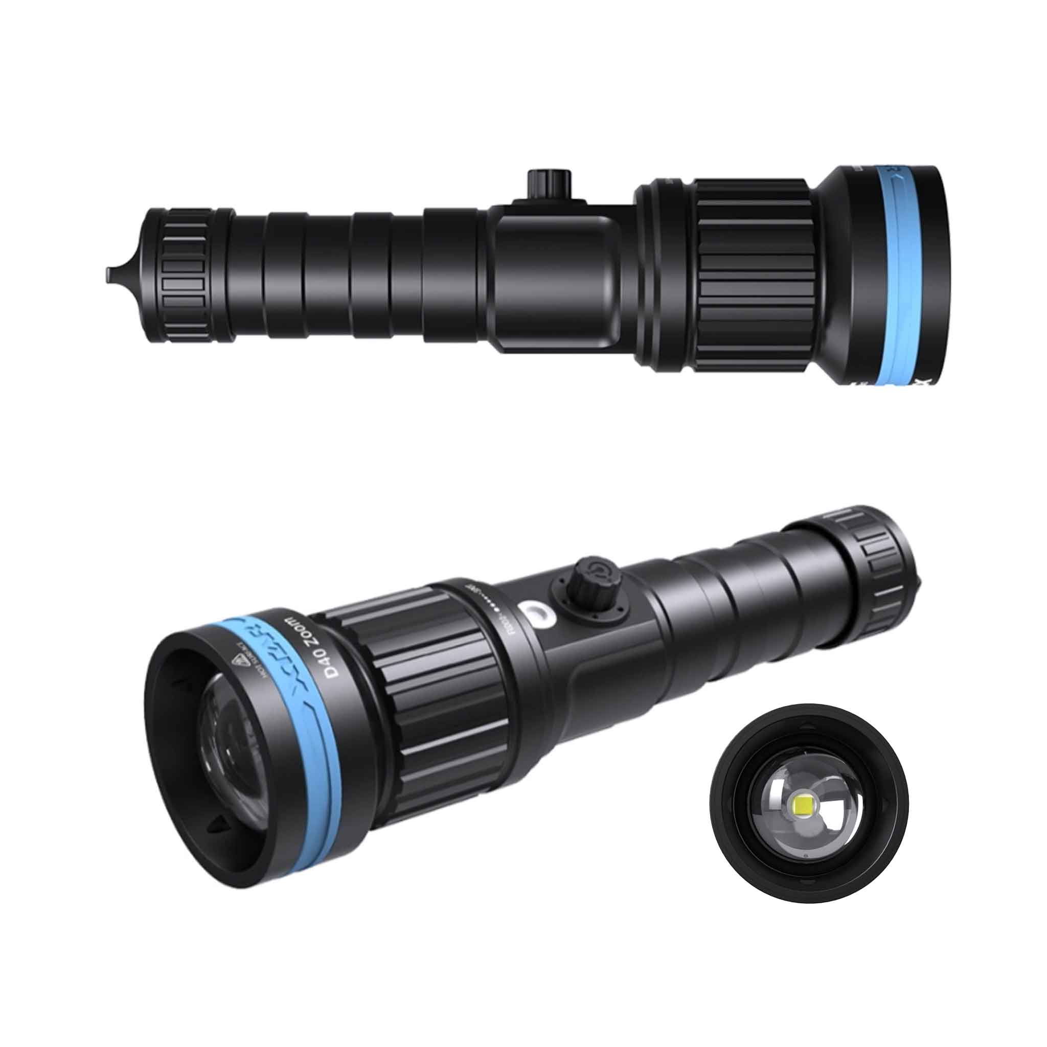 XTAR D40 ZOOM Dive Light 1600Lm - 7.3Hr Burn | Dive Gear Australia